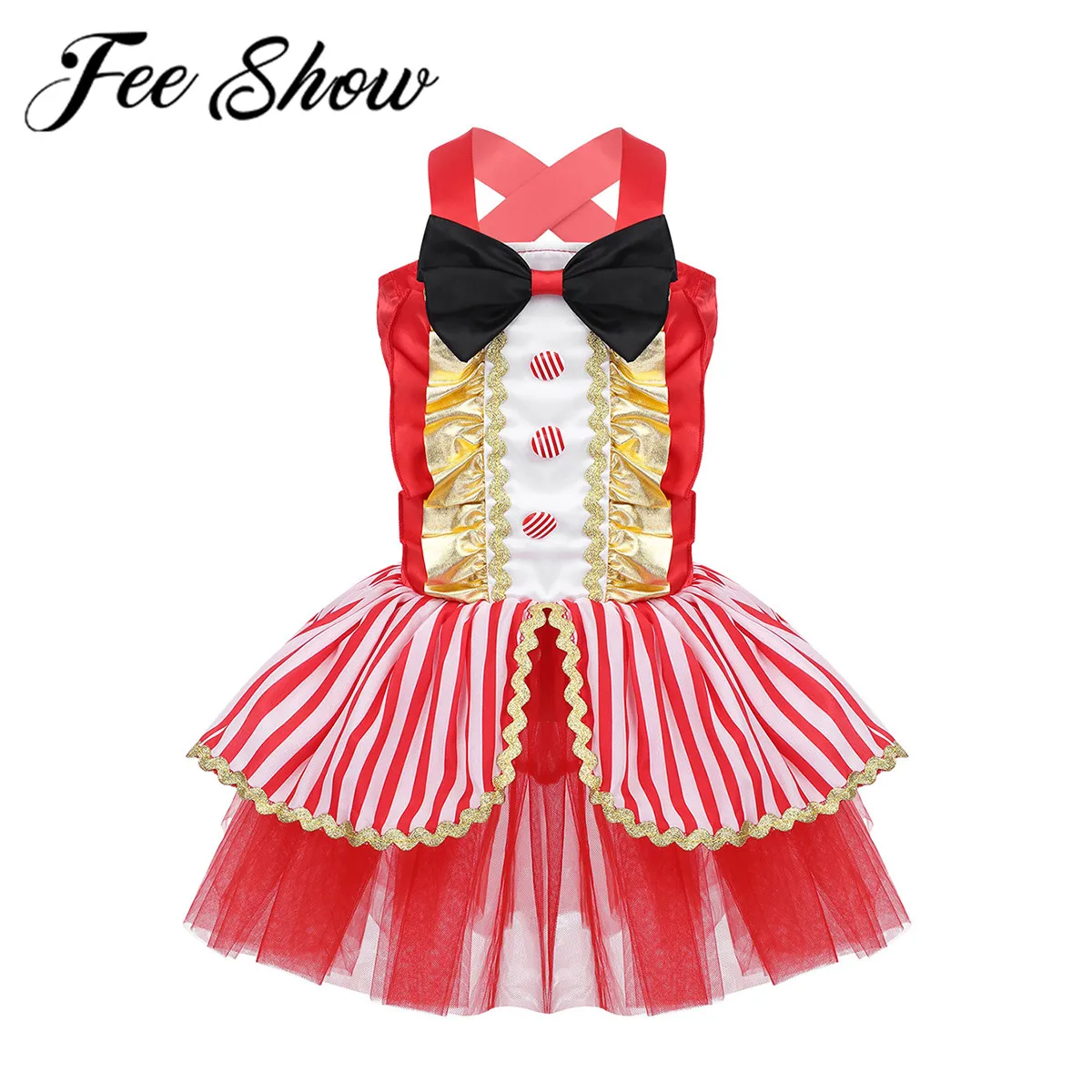 Детский наряд для девочек с изображением цирка костюм ролевых игр на Хеллоуин