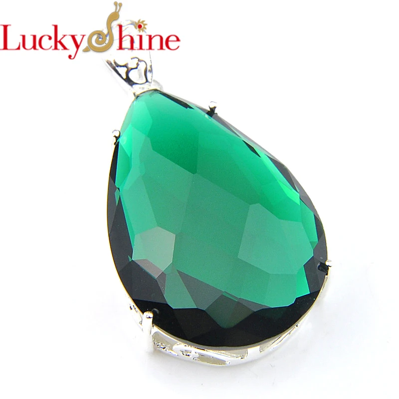 Новинка Акция от Luckyshine винтажная Капля воды зеленые Кварцевые женские подвески
