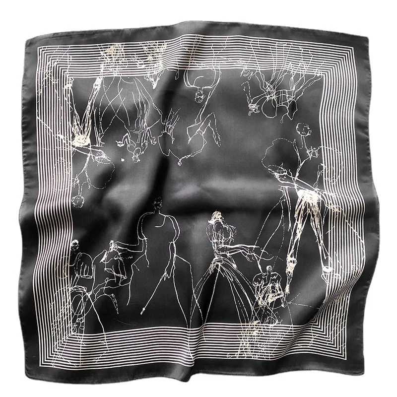 

70*70cm Fashion Scarf Small Shawl Wrap Headband Hijab Lady suqare female girl silk Scarves Pashmina Bandana Brand Female Foulard