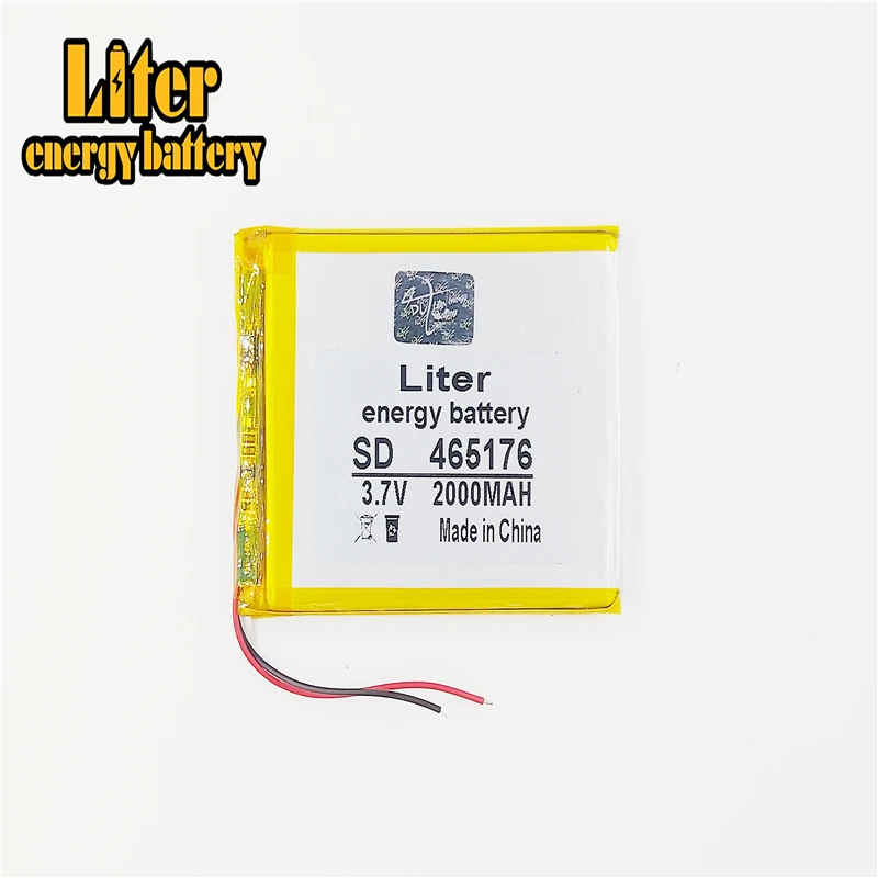 3.7V 2000mAH 465176 455075 Polymer lithium ion / Li-ion battery for TOY POWER BANK GPS mp3 mp4 cell phone speaker | Электроника