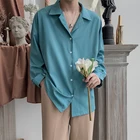 Мужская гавайская рубашка с длинными рукавами, однотонная модная одежда с французскими манжетами, модель 2021 года