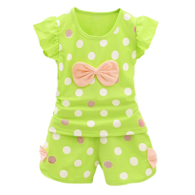 2018 хит летний модный комплект одежды для маленьких девочек жилет с бантом и