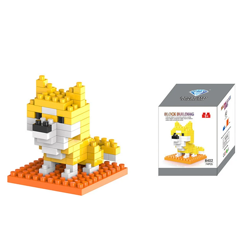 Новый мультяшный Марко Dimond маленькие кирпичи DIY птица кошка фигурки животных