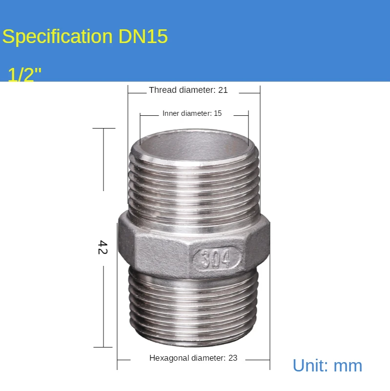 Редуктор с наружной резьбой BSP из нержавеющей стали 1/8 дюйма 1/4 3/8 1/2 3/4 1 дюйм 304