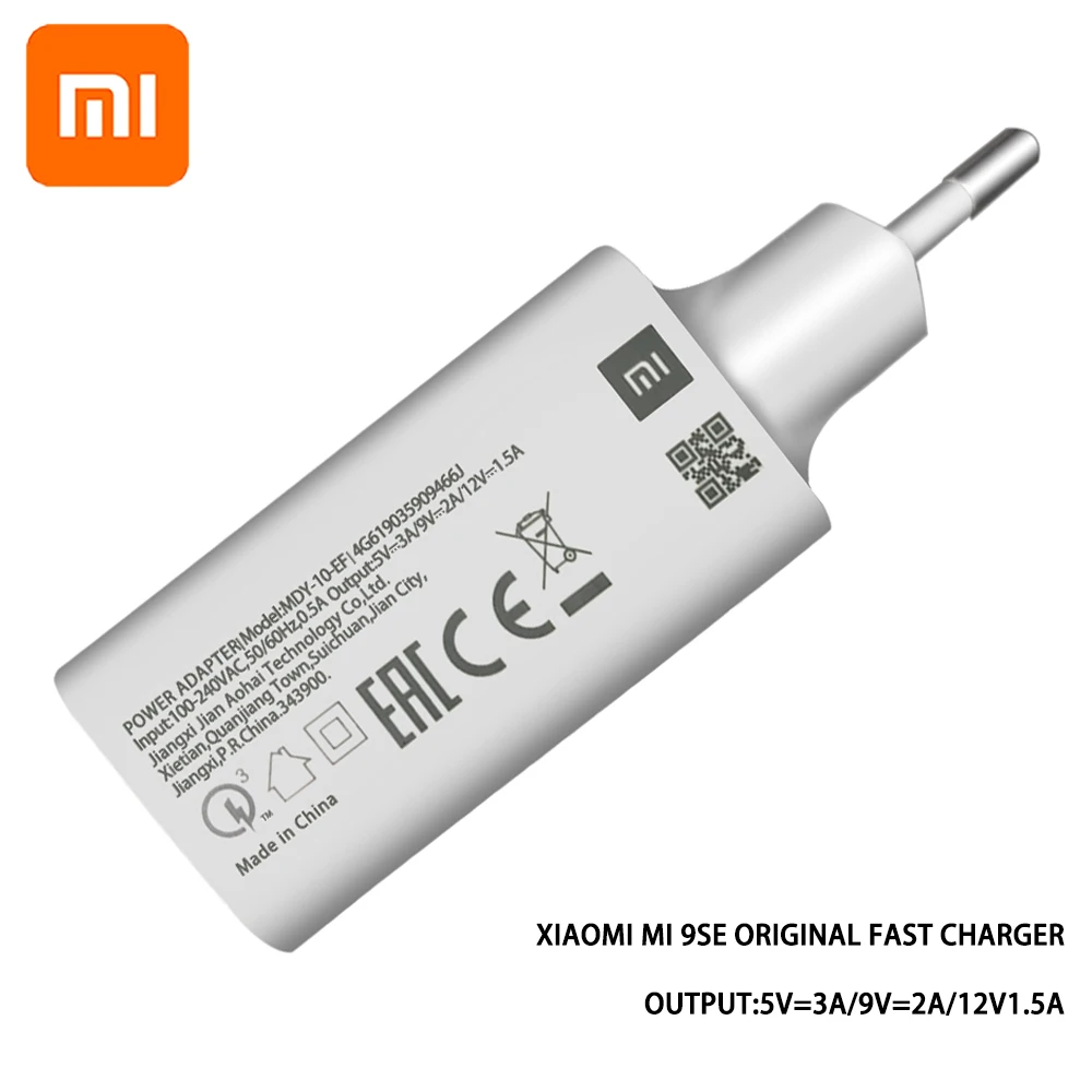 Оригинальное быстрое настенное зарядное устройство XIAOMI MI USB QC3.0 с кабелем Micro Usb и