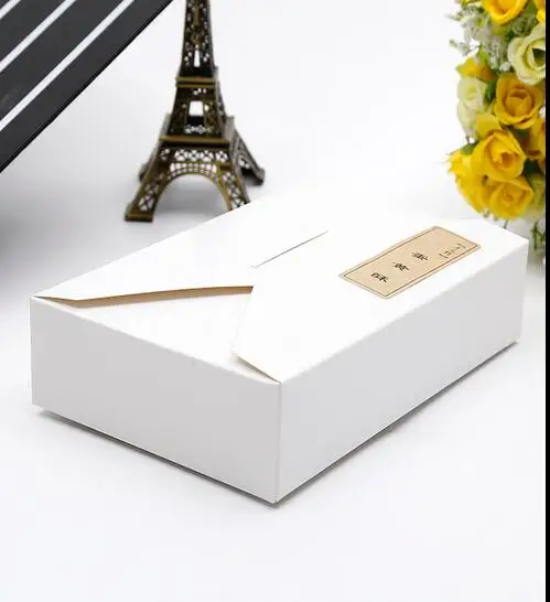 20 шт. коробка из крафт-бумаги Простой Конверт Рождественская для печенья