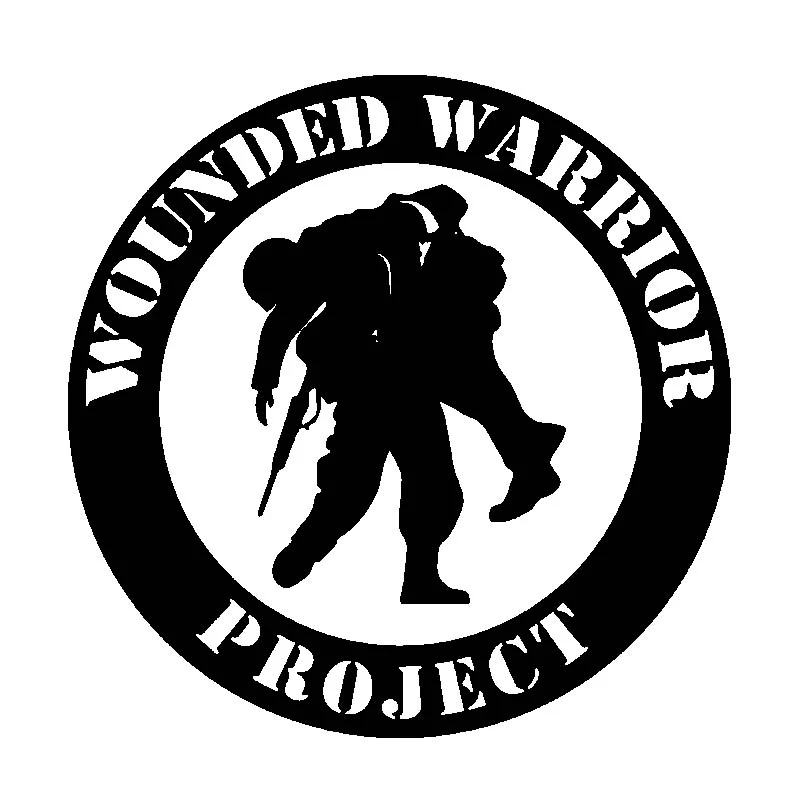 

Funny Car Sticker Wounded Warrior Project Vinyl Decal Waterproof Sunscreen Decoration Accessories Black Silver,17cm*17cm