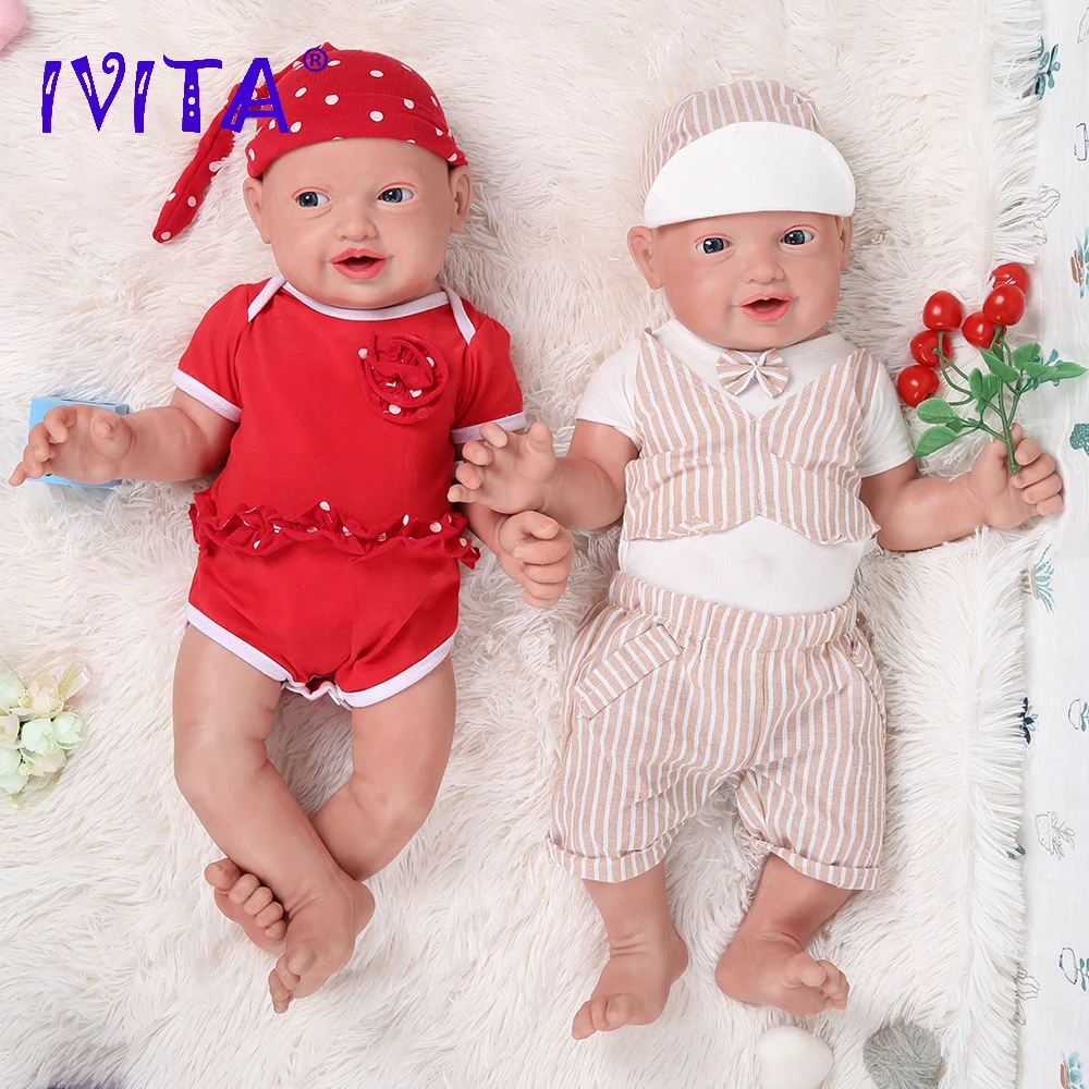 IVITA WB1513 59 см 5210 г Оригинальные Полностью силиконовые куклы для новорожденных
