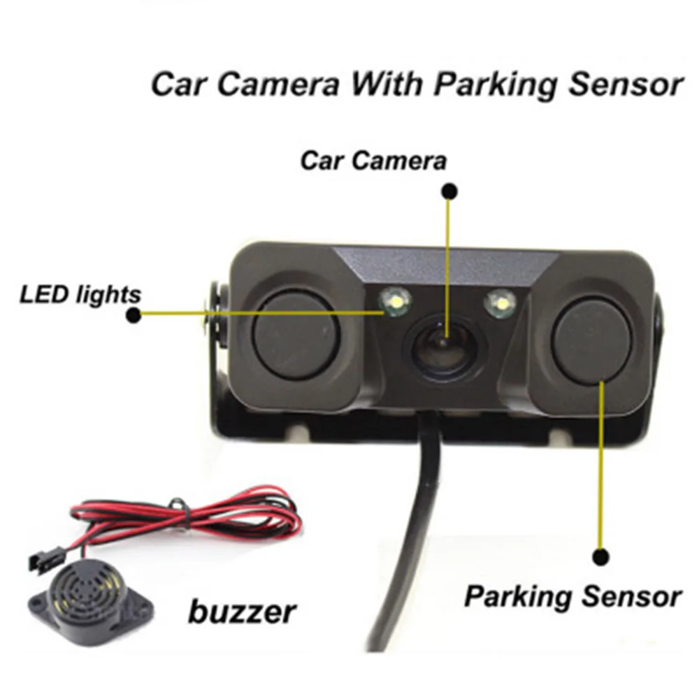 3 в 1 комплект датчика парковки видео ночного видения водонепроницаемое