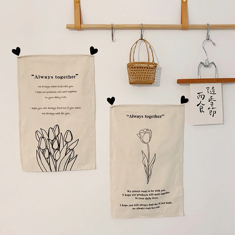 Винтажная декоративная подвесная ткань в скандинавском стиле Ins с цветами