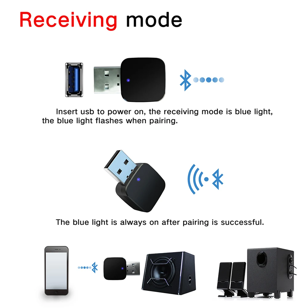 Новинка Bluetooth 5 0 аудио передатчик приемник мини USB стерео музыка 3 мм разъем AUX