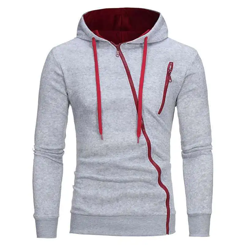 

New Hoodie Men 2021 Spring Casual Solid Long Sleeve Mens Hoodies Sweatshirts Slim Zipper Hoody Sweatshirt Men Hooded Streetwear