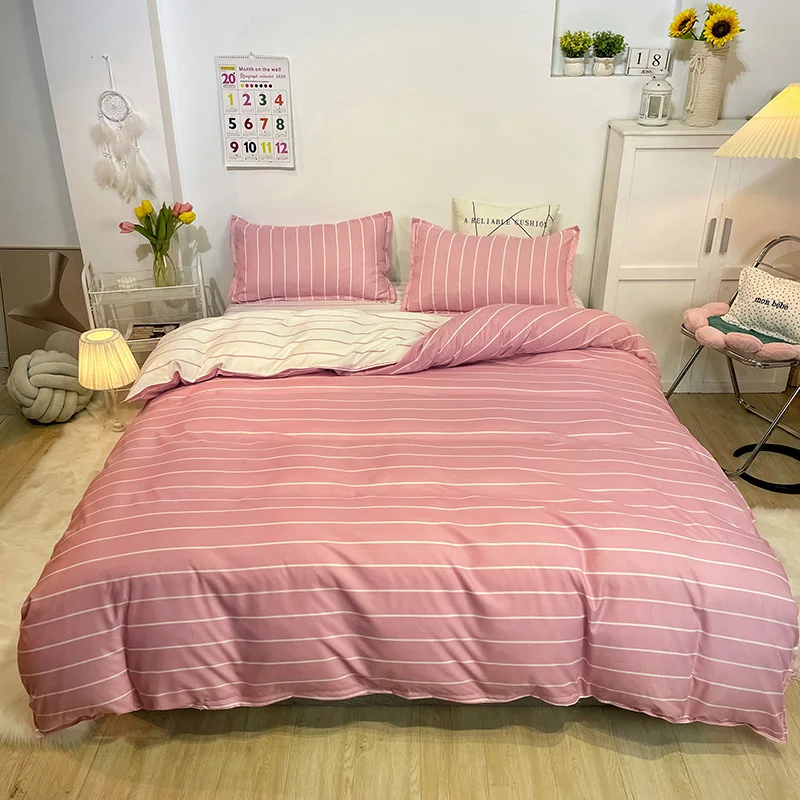 

4 Pieces Bedding Set Microfiber,1 Duvet Cover,2 Pillow Shams and 1 Bed Sheet,Queen,King,Twin,Full Size,High Quality
