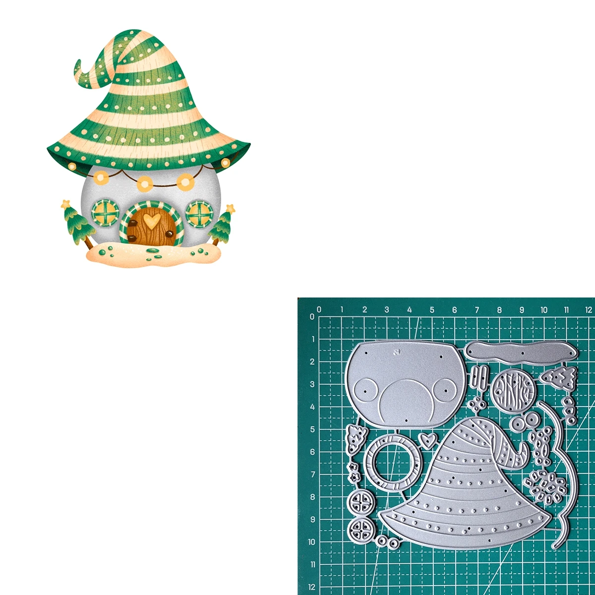 Имбирный домик для торта Рождественская бумажная резка металлические штампы