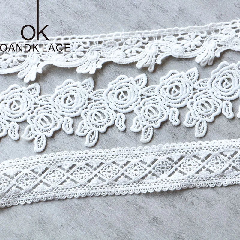 1 ярд/партия кружевная отделка ручной работы лоскутный материал белая лента для