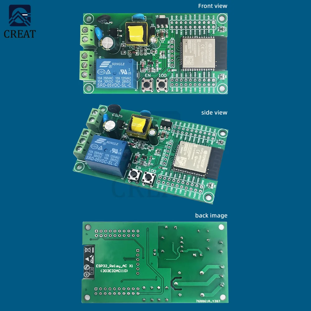 ESP32 Single Relay Development Board relay module WiFi for Bluetooth AC90-250V ESP32-WROOM-32E | Integrated Circuits