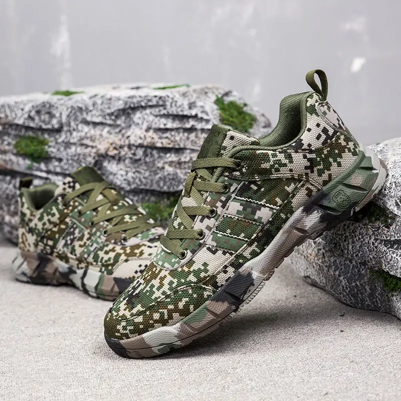 Type Desert Jungle Digital Camouflage Training Shoes Men Military Training Non-Slip High Wear-Resistant Labor Protection Shoes