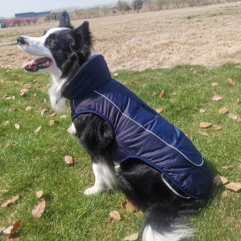 Зимнее пальто для собак одежда уютный водонепроницаемый ветрозащитный жилет