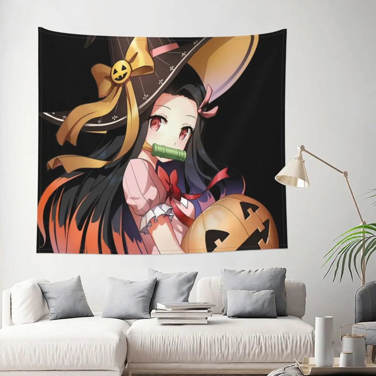 

Tapestry Kimetsu No Yaiba - Nezuko Demon Slayer Kimetsu Anime Decor Wall Room Home Decoration Hanging Bedroom Kawaii Cartom