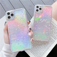 luxury luminous candy paper soft phone case for iphone 11 12 pro max xr xs max 8 7plus se shockproof protection back cover funda