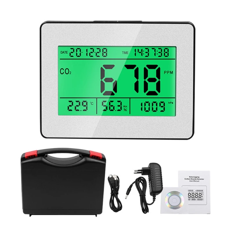 

Portable Wall Mount Carbon Dioxide Air Quality Monitor EU Plug Multipurpose Portable CO2 Meter Tester Air Analyzer Home