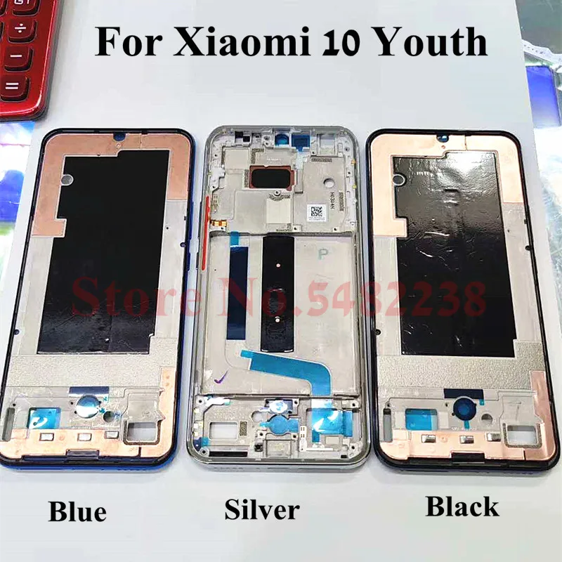 

100% оригинальная средняя рамка для Xiaomi 10 Mi10 Youth LCD передняя рамка металлическая передняя рамка с вкл. Боковые кнопки запасные части