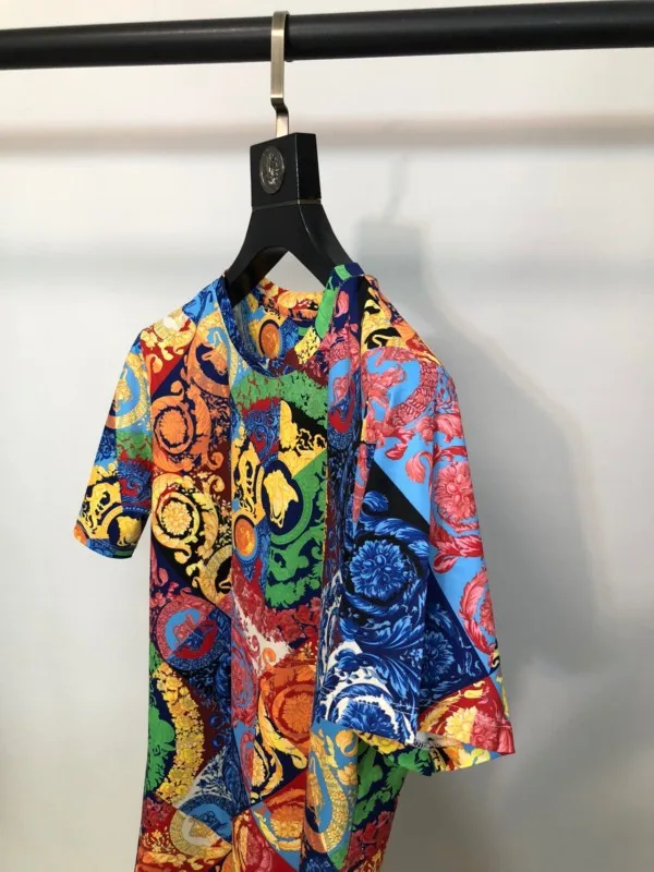 2023 красочные футболки с цветочным принтом Мужская одежда роскошные Брендовые