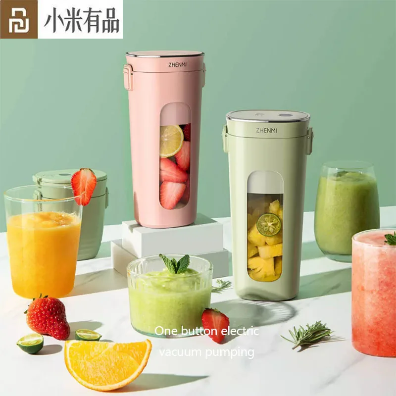 

Youpin ZHENMI Juicer Portable Blender Keep Fresh Fruit Cup Extracter 28s Juicing Mixer Open Special Sharing Cup Travel Home