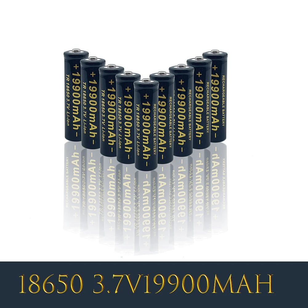100% Новая 3,7 В 18650 Батарея 19900 МАЧ Литий-ионная Перезаряжаемая Для LED Фонаря или Электронных Устройств Батарея