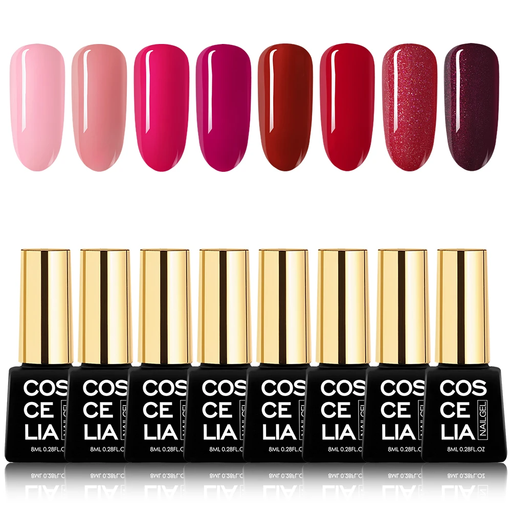 Gel Polish Kit 7 COSCELIA Комплект гель-лаков для ногтей Дизайн ногтей УФ светодиодный набор гелей для маникюра длительный Комплект гель-лаков для ногтей замочить - Цвет: Gel Polish Kit 7