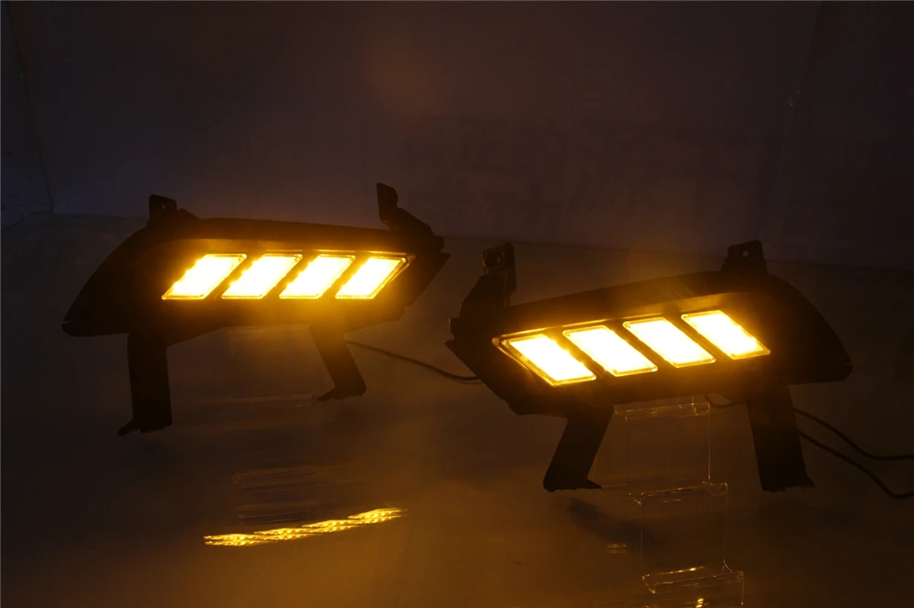 СВЕТОДИОДНЫЙ DRL Габаритные огни дневного света 12v abs колпак противотуманных фар с