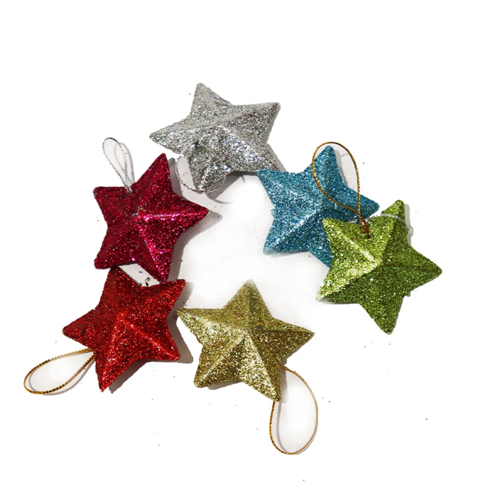 

Five-pointed Star Pedant Hanging Ornament Christmas Decoration Decorate Festive Embellishments Classic Adornment Plastic Stars