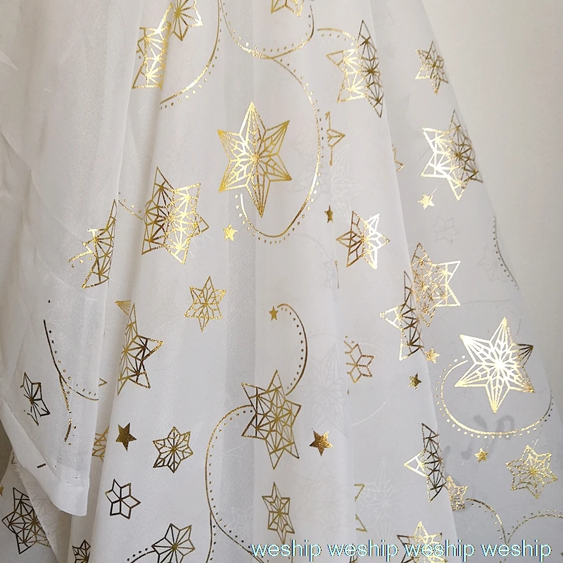 Обесцвечивающая блестящая пятиконечная ткань из органзы бронзовая hanfu/lolita/ткань