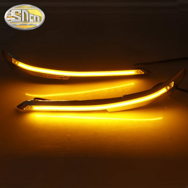 2 шт. автомобильный светильник украшение для бровей желтый указатель поворота DRL