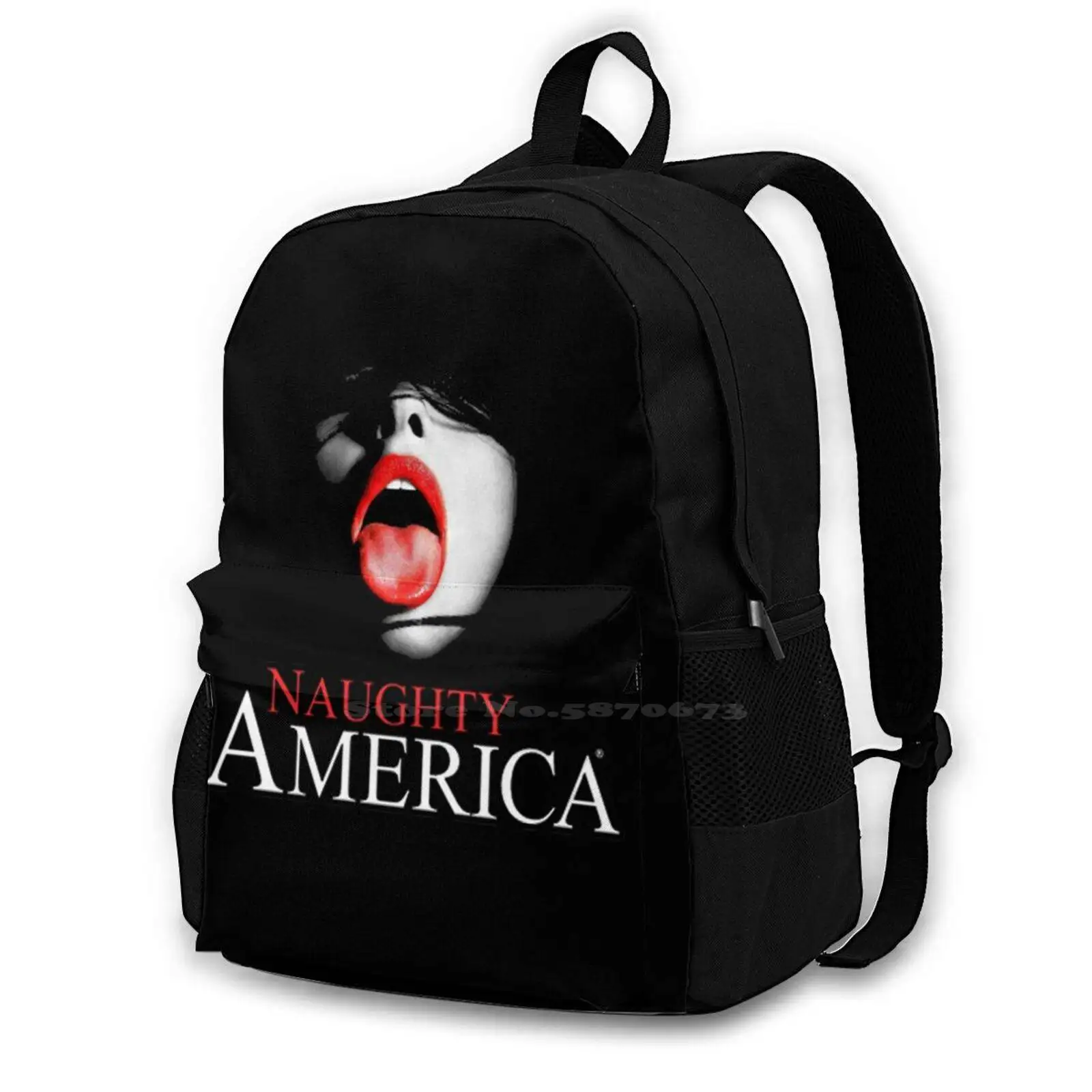 Рюкзак с 3D-принтом в виде непослушных губ Повседневная сумка непослушные