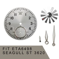 fit eta 6498 dial st6320 movement watch dial and hands 39mm watch parts for diy pilot style watch