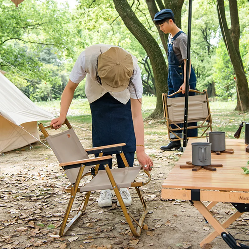 Satin Al Açık Ahşap Tahıl Katlanır Sandalye öğle Yemeği Molası Seyahat Kamp Balıkçılık Taşınabilir Boş Sandalye