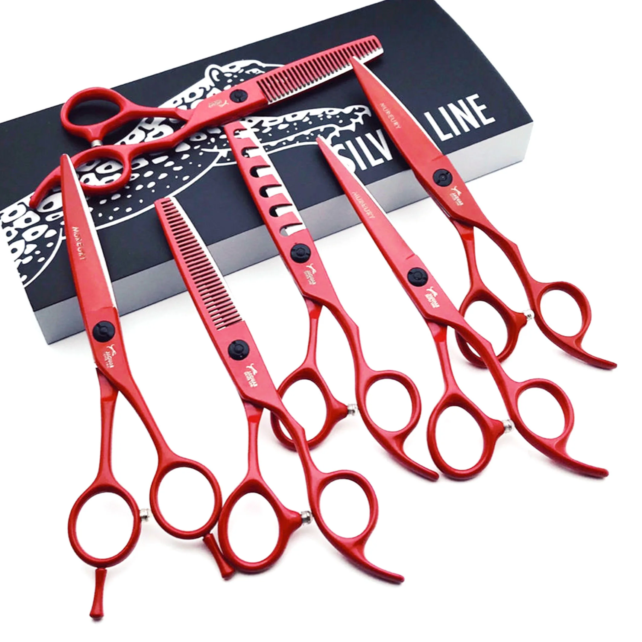 6 личных Профессиональных Ножниц Для стрижки и парикмахерской плоские бесшовные