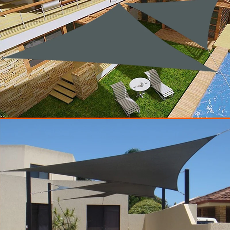 

8 Colours 8 Sizes 2/3/4/5M Triangle Sunshade Waterproof 300D Shade Sail Canopy For Garden For Car For Swimming Pool Camping