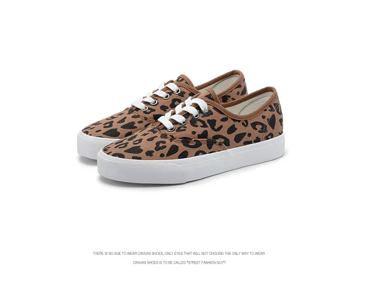

Leopard canvas shoes women's spring 2021 new low fashion casual shoes personality Joker European and American trend flat shoes