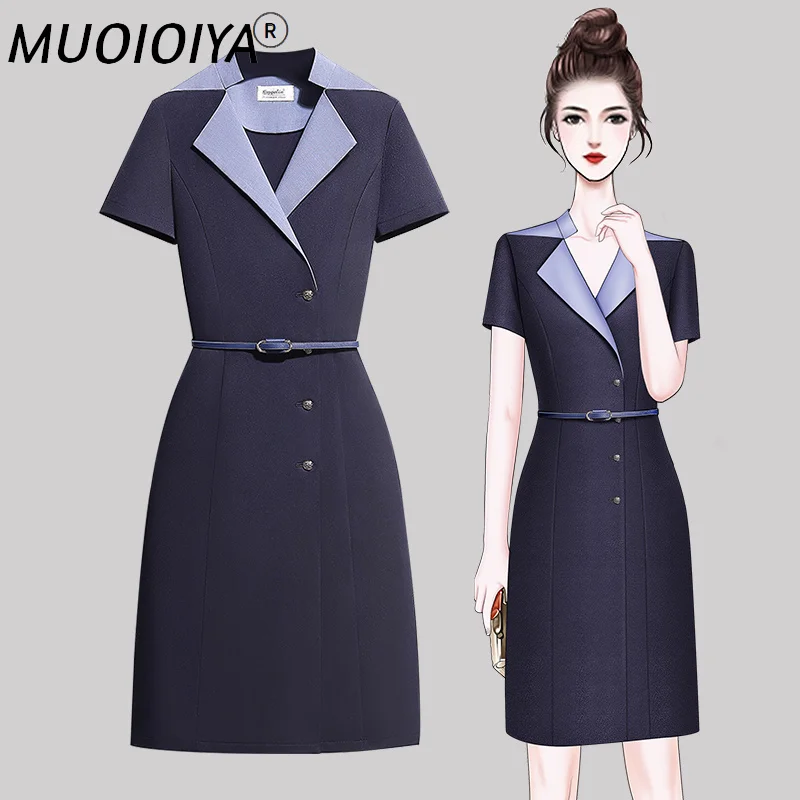 

Blazer Dress Women Summer Short Sleeve Office Dresses For Ladies Formal Elegant Work Slim Pencil Dress Female Belted Plus Size