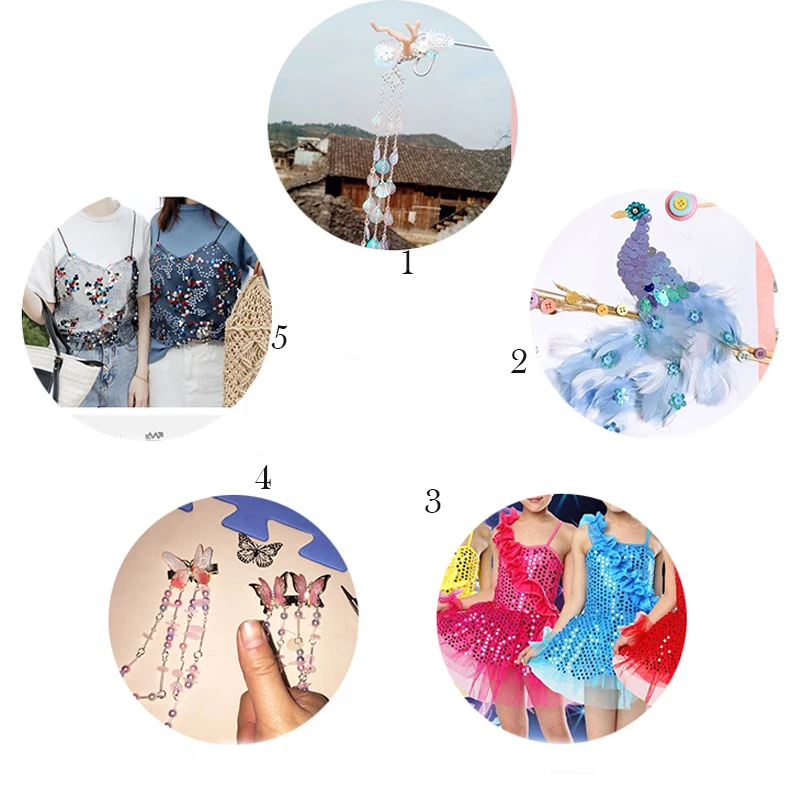 3D искусственный цветок ракушка снежинка Плоская Круглая звезда блестящая