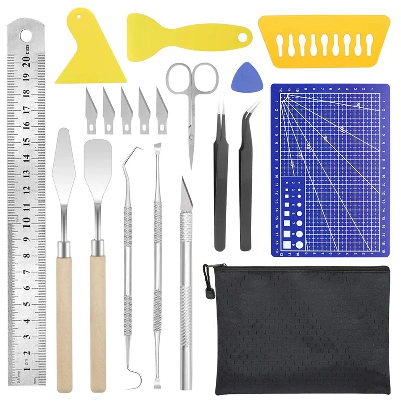

Weeding Tools for Vinyl, 20 PCS Stainless Steel Craft Basic Set Tools Kits with Storage Bag for Cricut,Adhesive Vinyl
