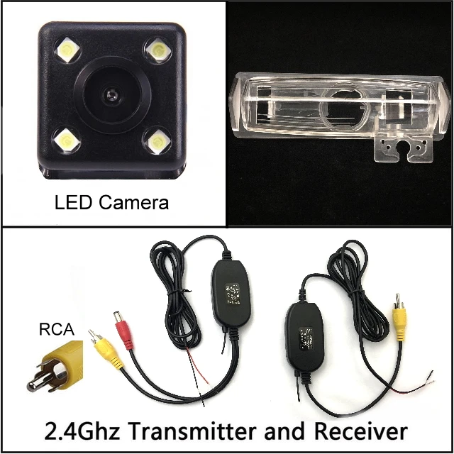 wireless n 4 LED Для Toyota Ractis NCP100 NCP120 2005~ камера заднего вида Автомобильная камера заднего вида HD CCD ночного видения - Название цвета: wireless n 4 LED