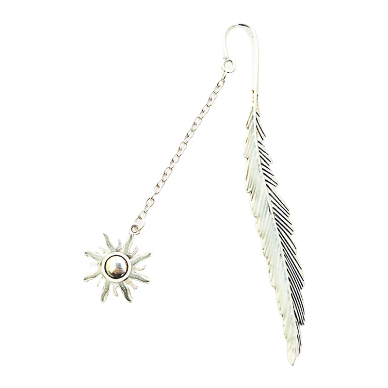 Светящаяся Закладка с солнцем этикетка для чтения перо канцелярские медные