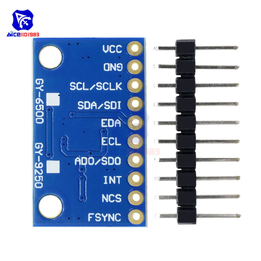 Diymore GY-6500/9250 IIC I2C SPI 6-осевой гироскоп акселерометр сенсорный модуль для Arduino