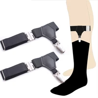 1 pair mens socks anti skid garter high elastic band adjustable single duck mouth clip sock garters suspenders accessories