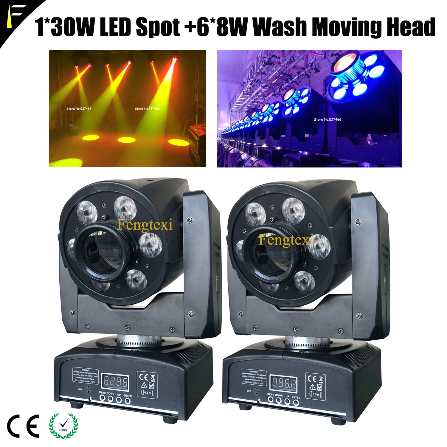 2 шт. компактный мини луч света 30 Вт LED движущаяся головка многофункциональная