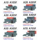 Оригинальный USB-разъем для зарядки, 20 шт., гибкий разъем для Samsung A10, A20, A30, A40, A50, A60, A70, A02S, разъем для зарядки