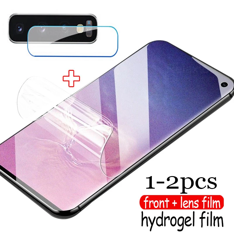 1 2 шт. Гидрогелевая Защитная пленка для экрана Samsung S8 S9 S10 Plus s10Lite Note 8 9 10lite note10lite 10